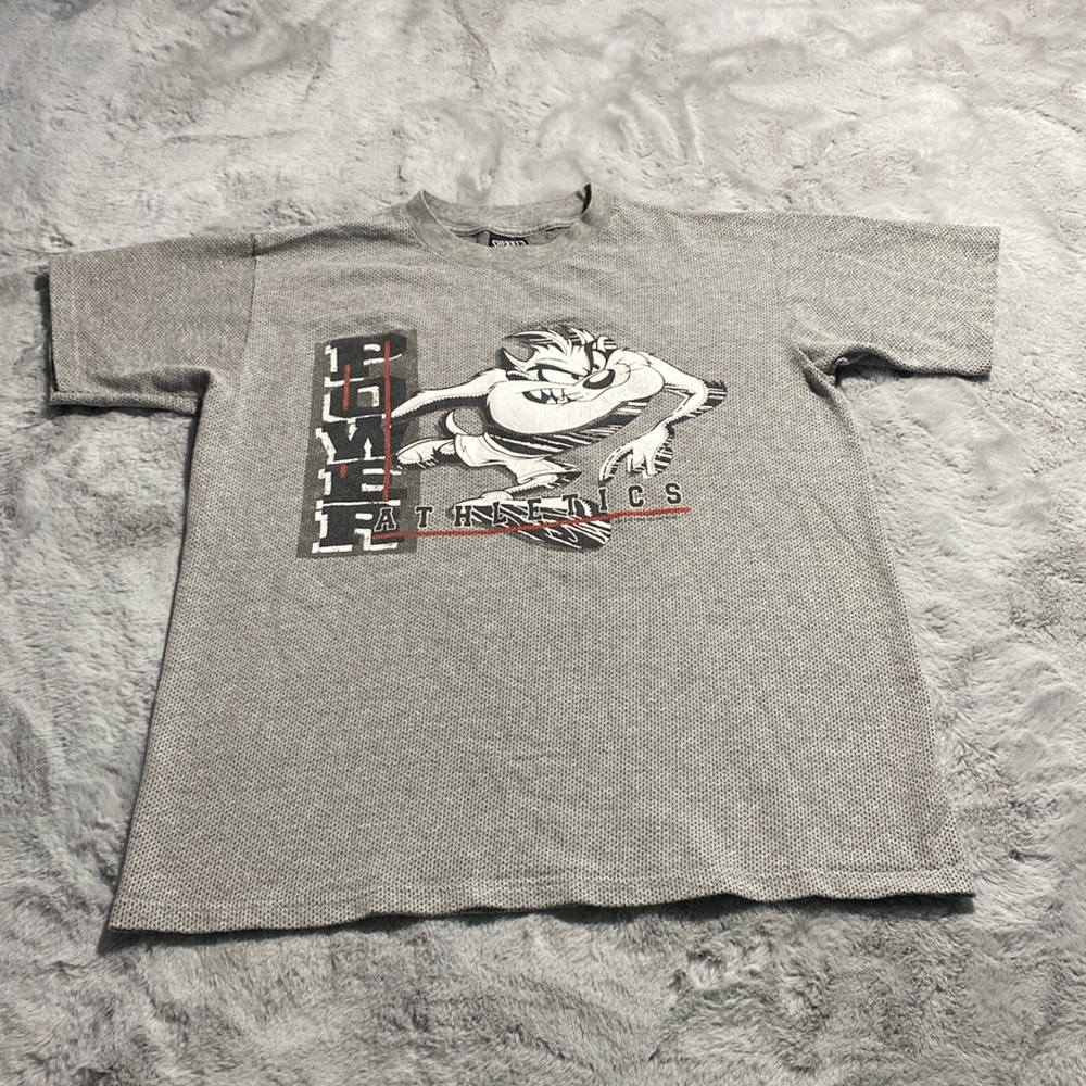 Tasmania Devil Taz vintage shirt Power Athletics medium Sherry’s Best grey 1998